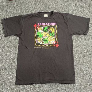 Vintage 94  Cats Predators Single Stitch Shirt XL Earth Foundation Alore USA Tag